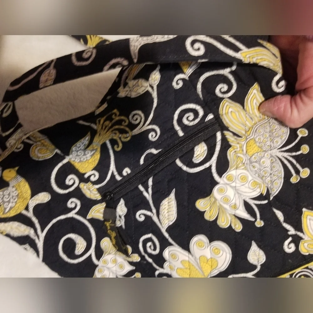 Elegant Black and Yellow Embroidered Women's Bag Set
